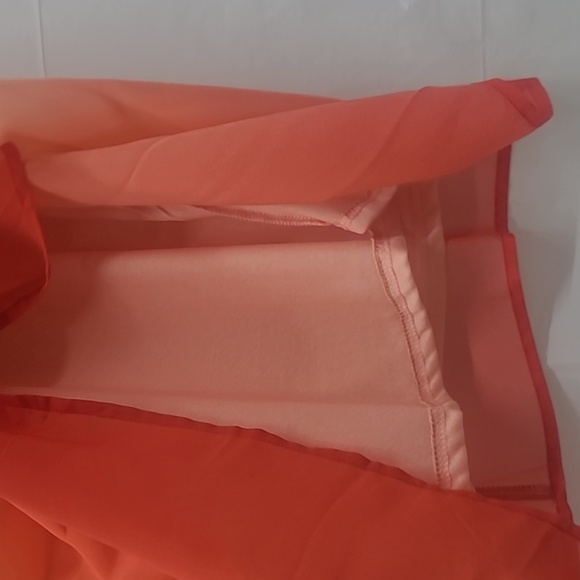 Poncho Swimwear Cover-Up Salmon Peach Ombre Resortwear Cruise Coastal Beach Pool - Picture 5 of 8